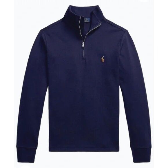 Ralph Lauren Interlock Quarter Zip Boys Pullover - Picture 1 of 10